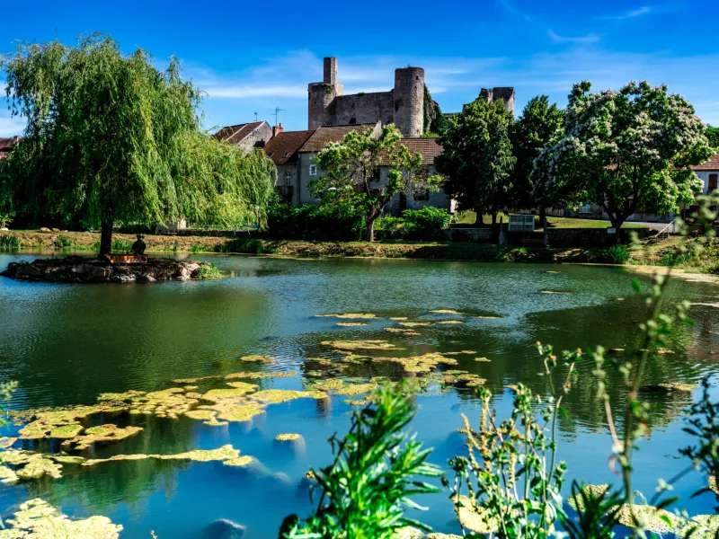 Billy and its fort above the Allier River 