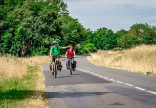 A cycle route mainly laid out along quiet country roads