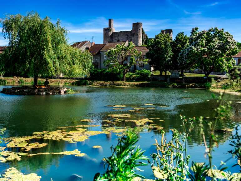 Billy and its fort above the Allier River 