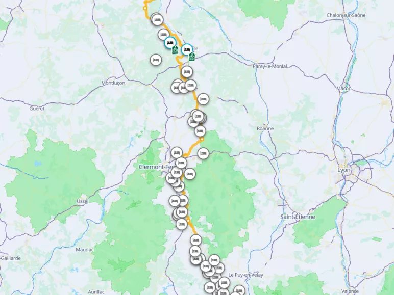 How to search for accommodation along the Via Allier?