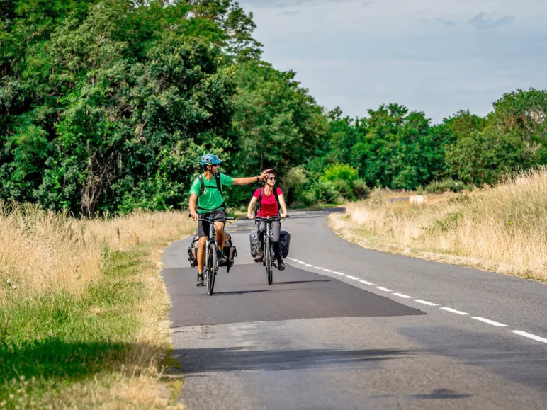 A cycle route mainly laid out along quiet country roads